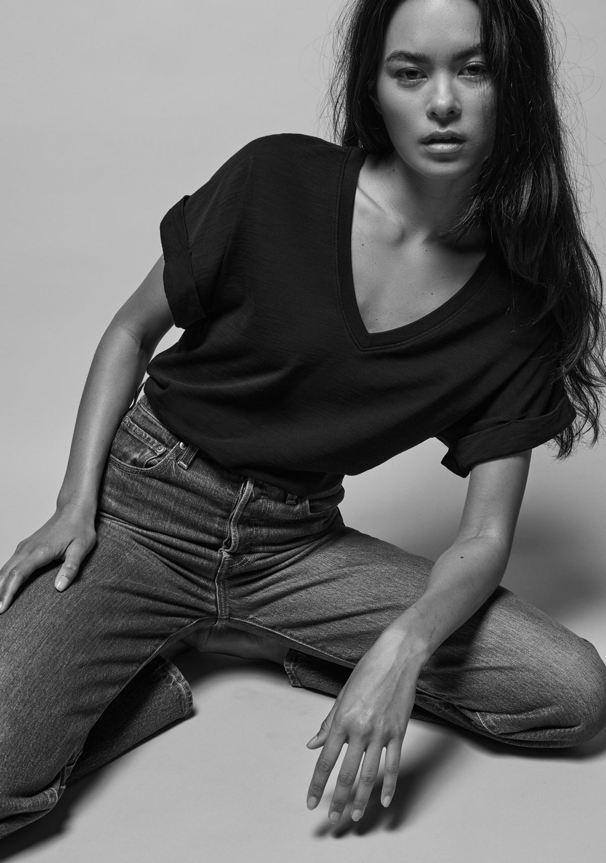 Stevie Cuffed V-Neck