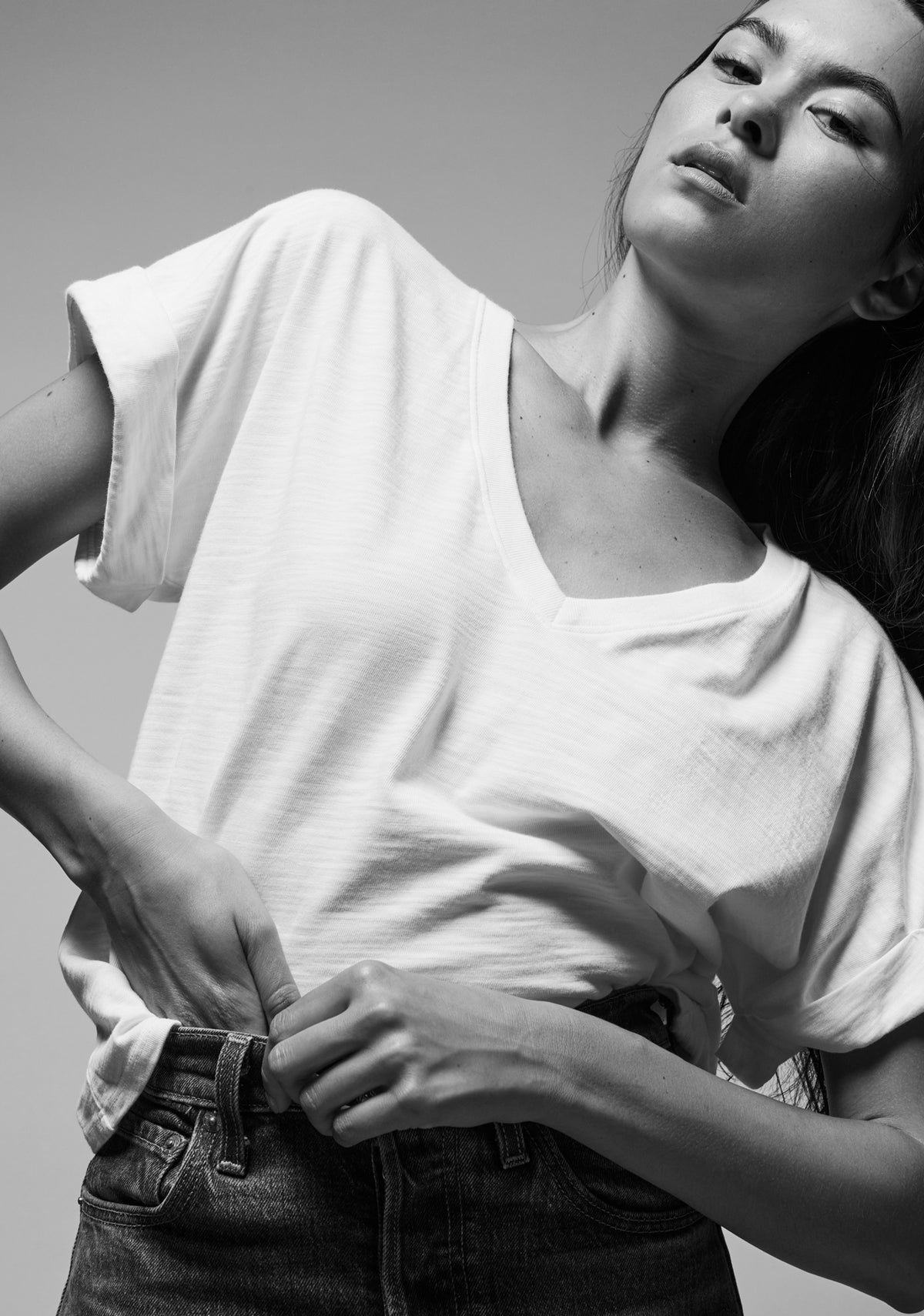 Stevie Cuffed V-Neck