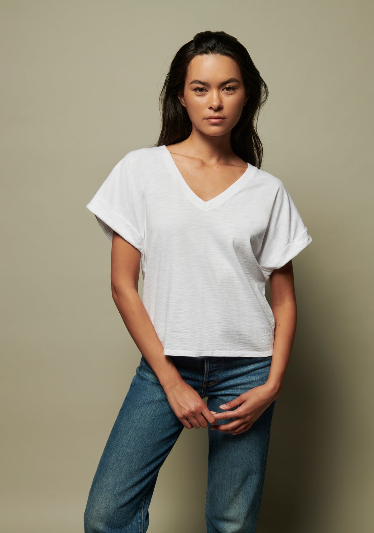 Stevie Cuffed V-Neck