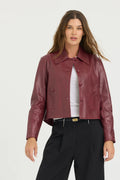 Julie Burnished Leather Jacket