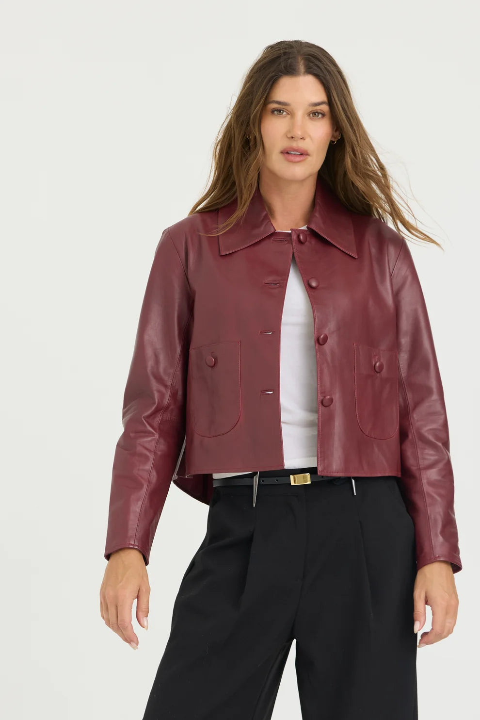 Julie Burnished Leather Jacket