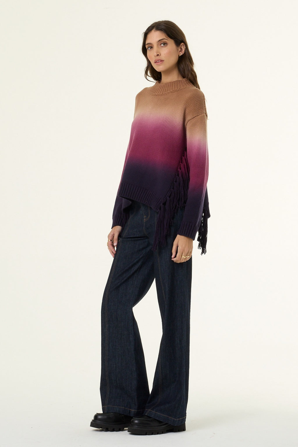 Houston Mock Neck Sweater // Whole Grain Ombre