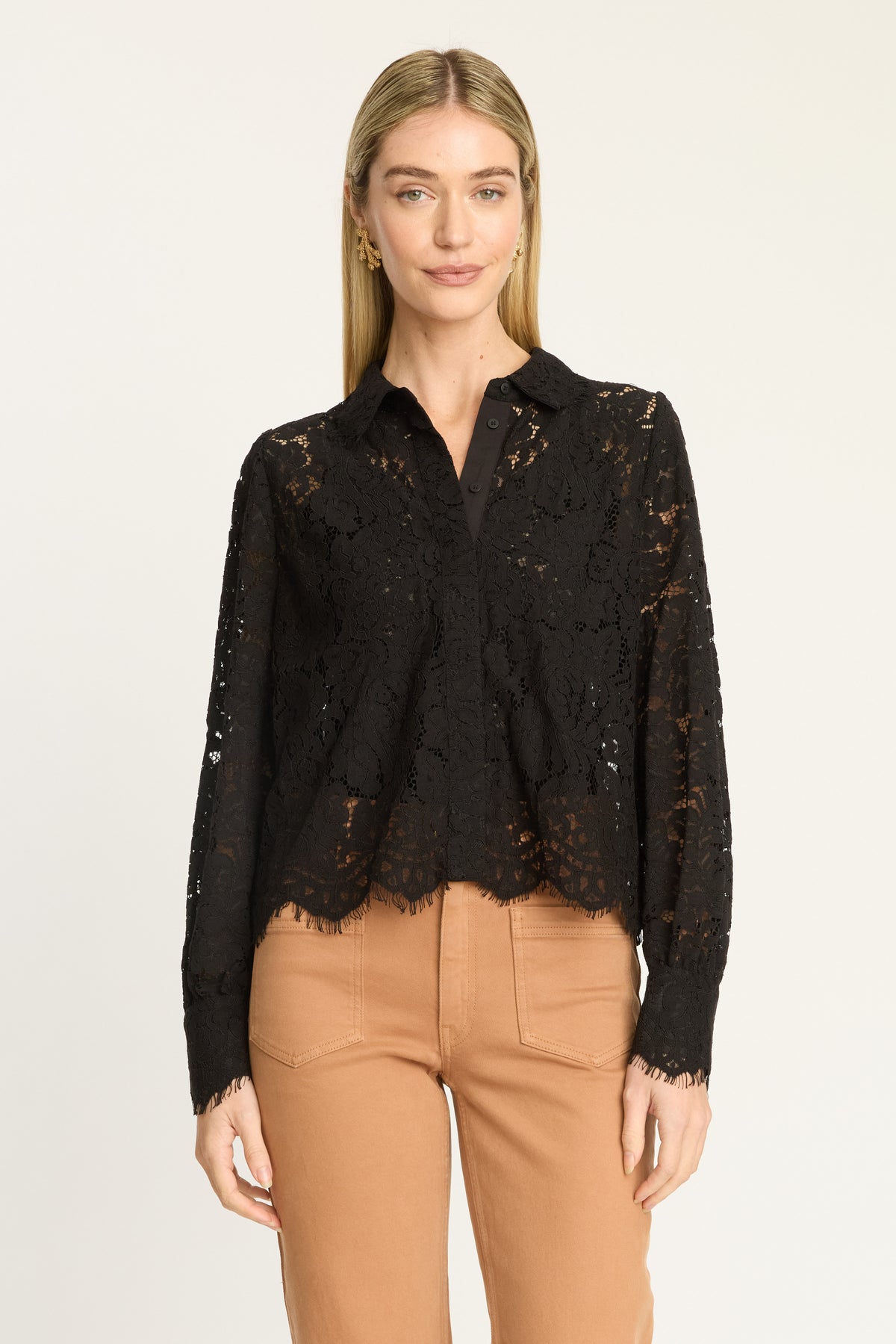 Emmie Top in Black Lace