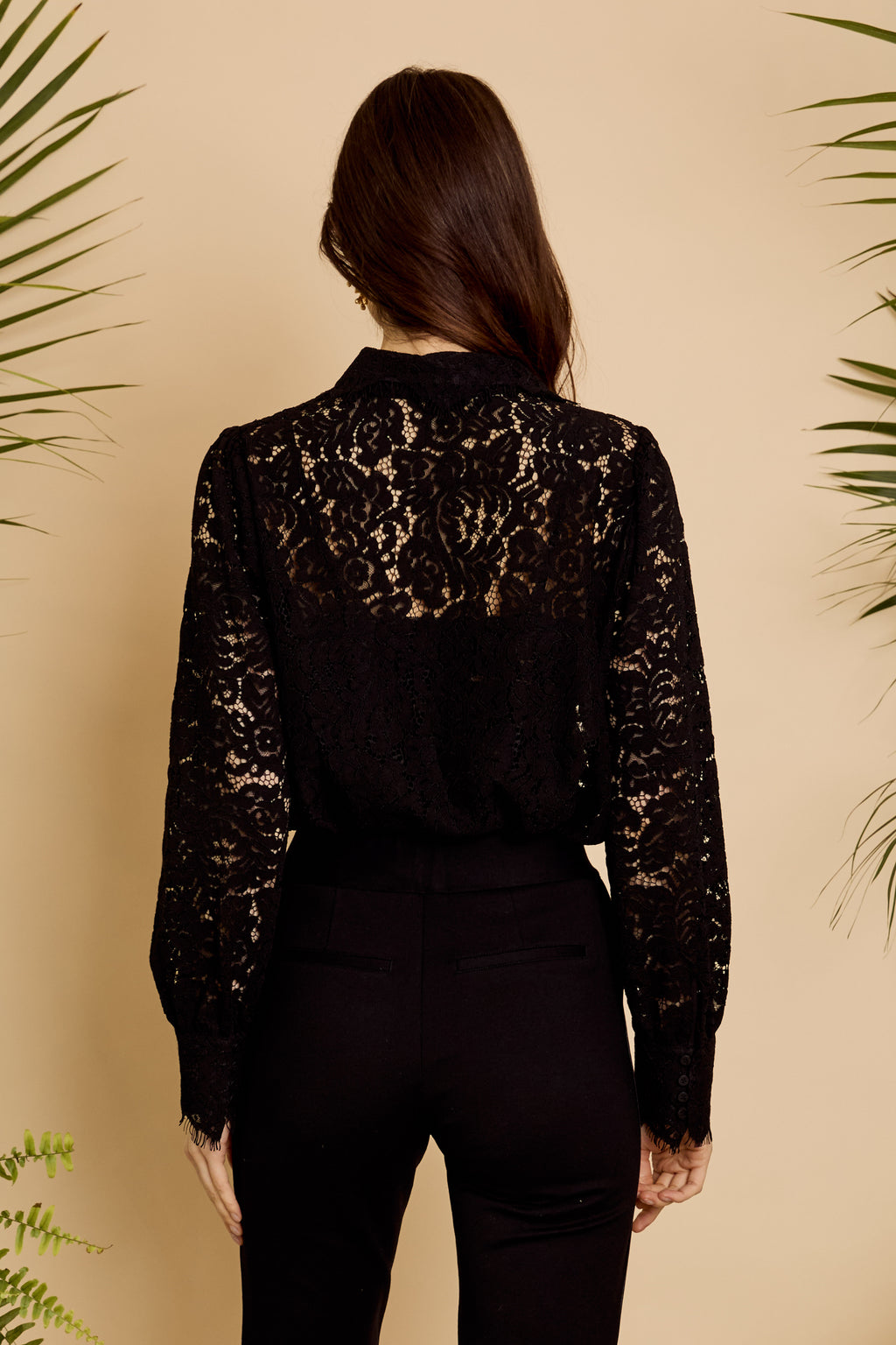 Emmie Top in Black Lace