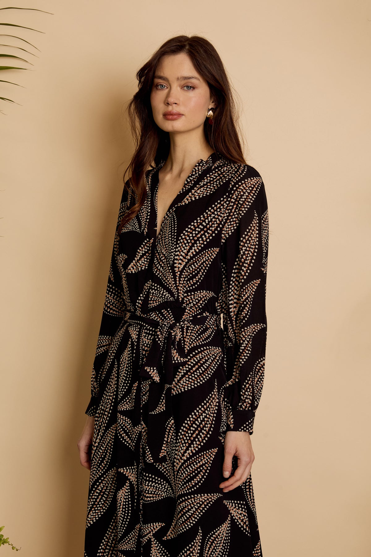 Azura Dress in Star Dust Leaf