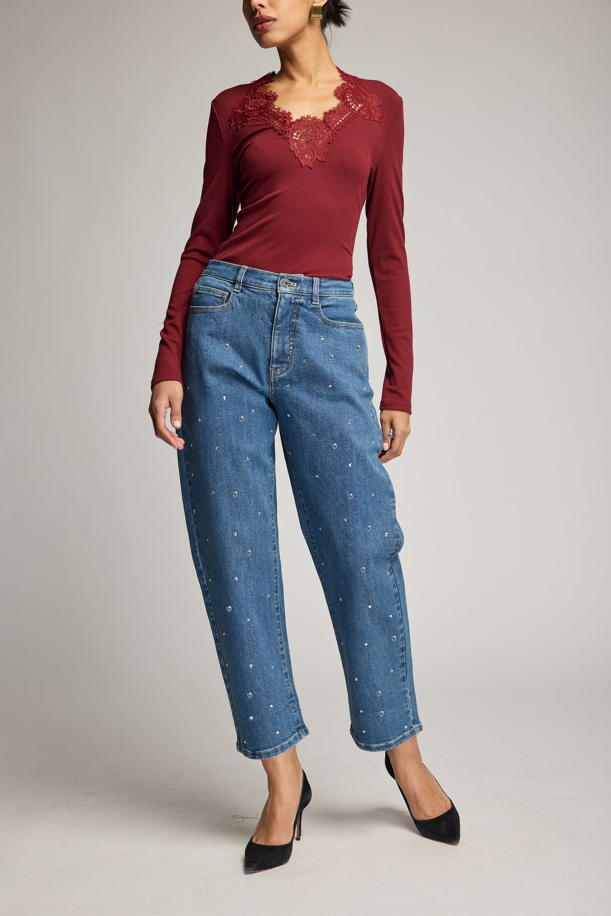 COBEL HEART CRYSTAL JEANS