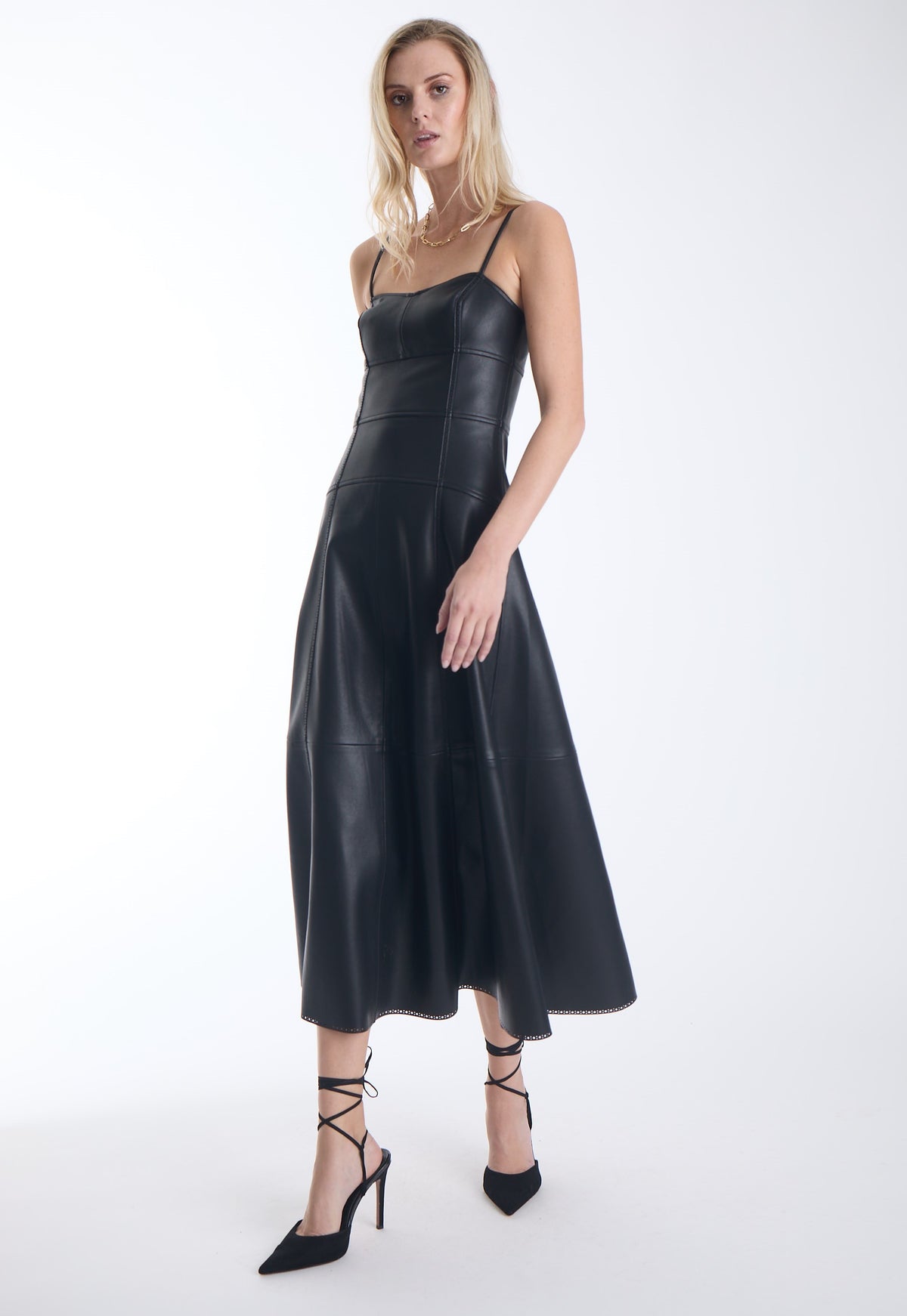 51098 - Sofia Vegan Leather Dress