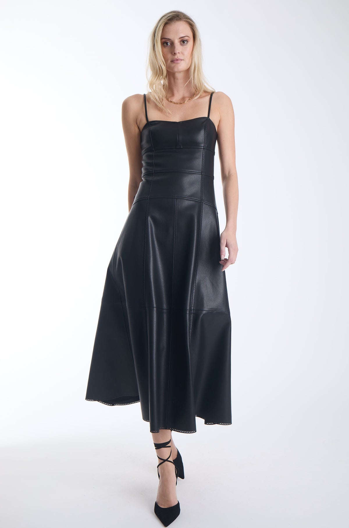 51098 - Sofia Vegan Leather Dress