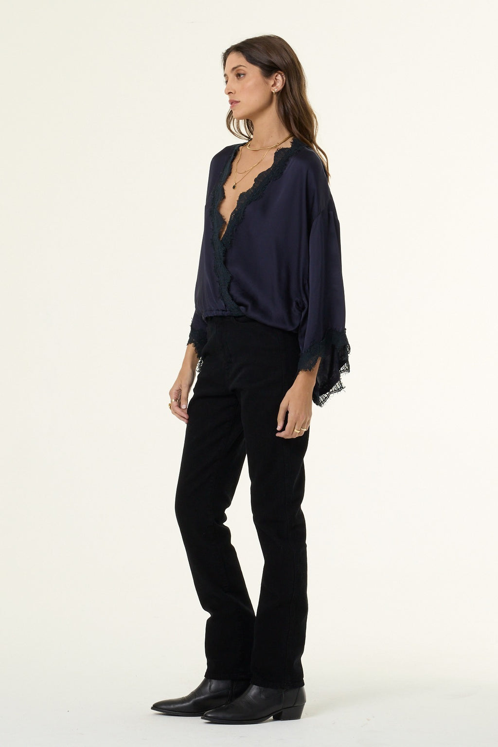 Tia Lace Top // Midnight