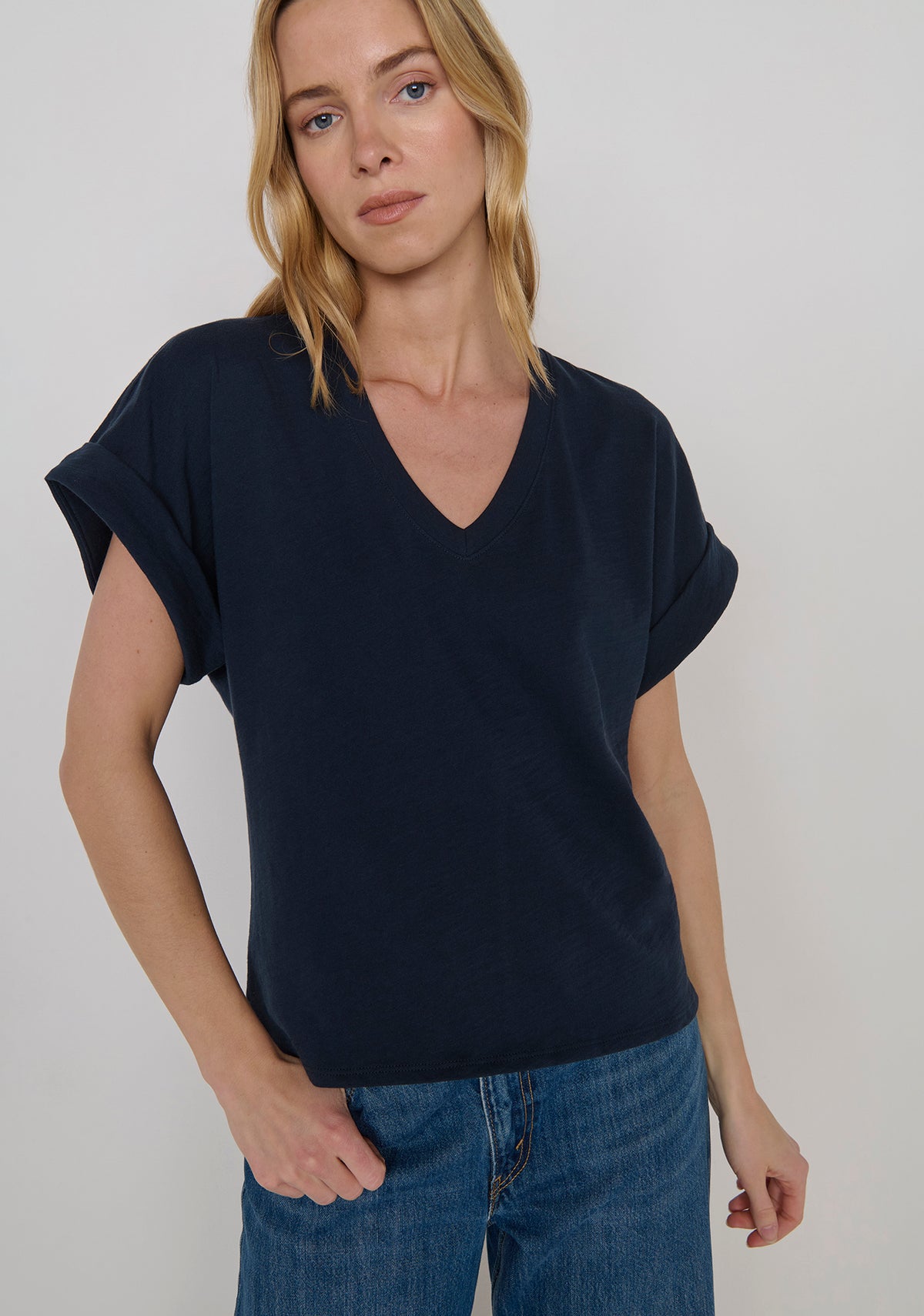 Stevie Cuffed V-Neck