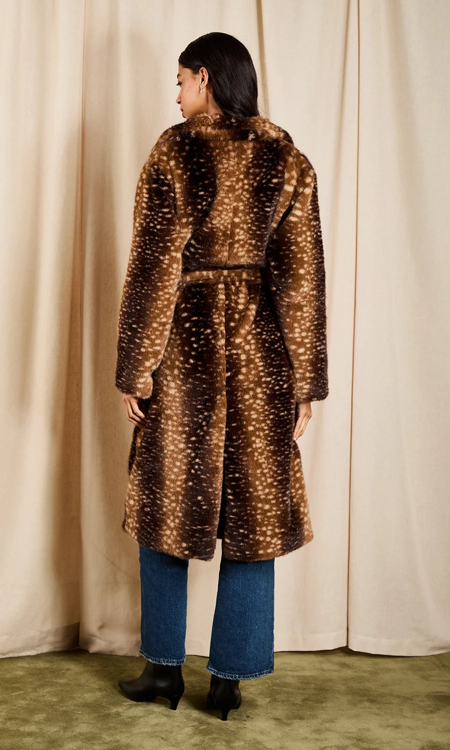 Svea Deer Faux Fur Coat