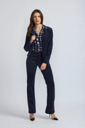 Jewel Print Tie Front Blouse